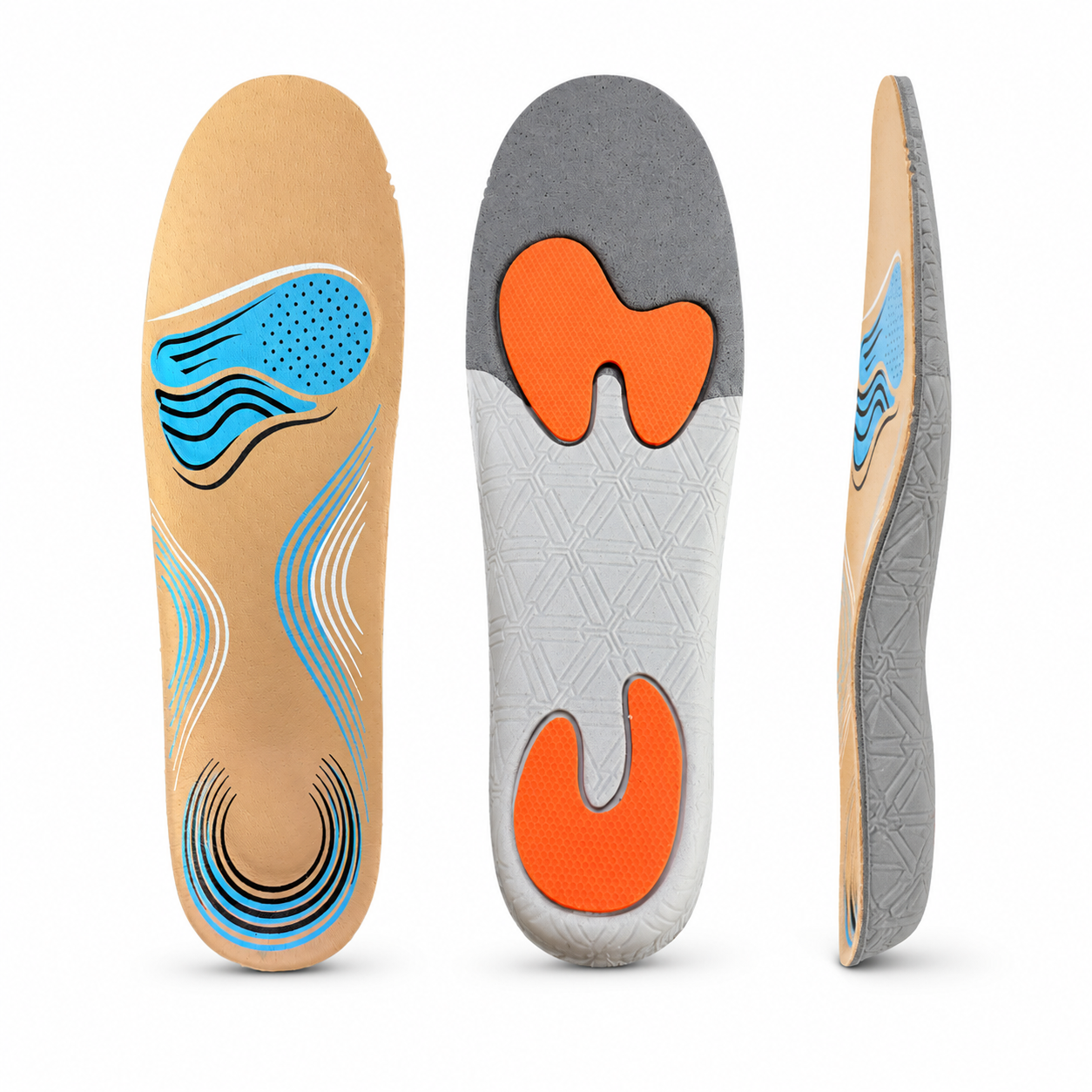 نعل وجه جلدي + أورثولايت JJ-LG-010 العمل والوقوف insole | Jijia Insole