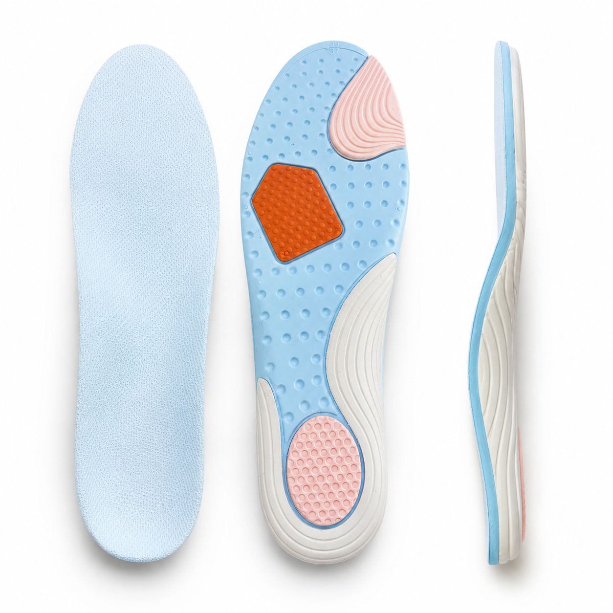 نعل دعم قوس بقماش BK + EVA/TPU JJ-LB-011 الرياضة والجري insole | Jijia Insole