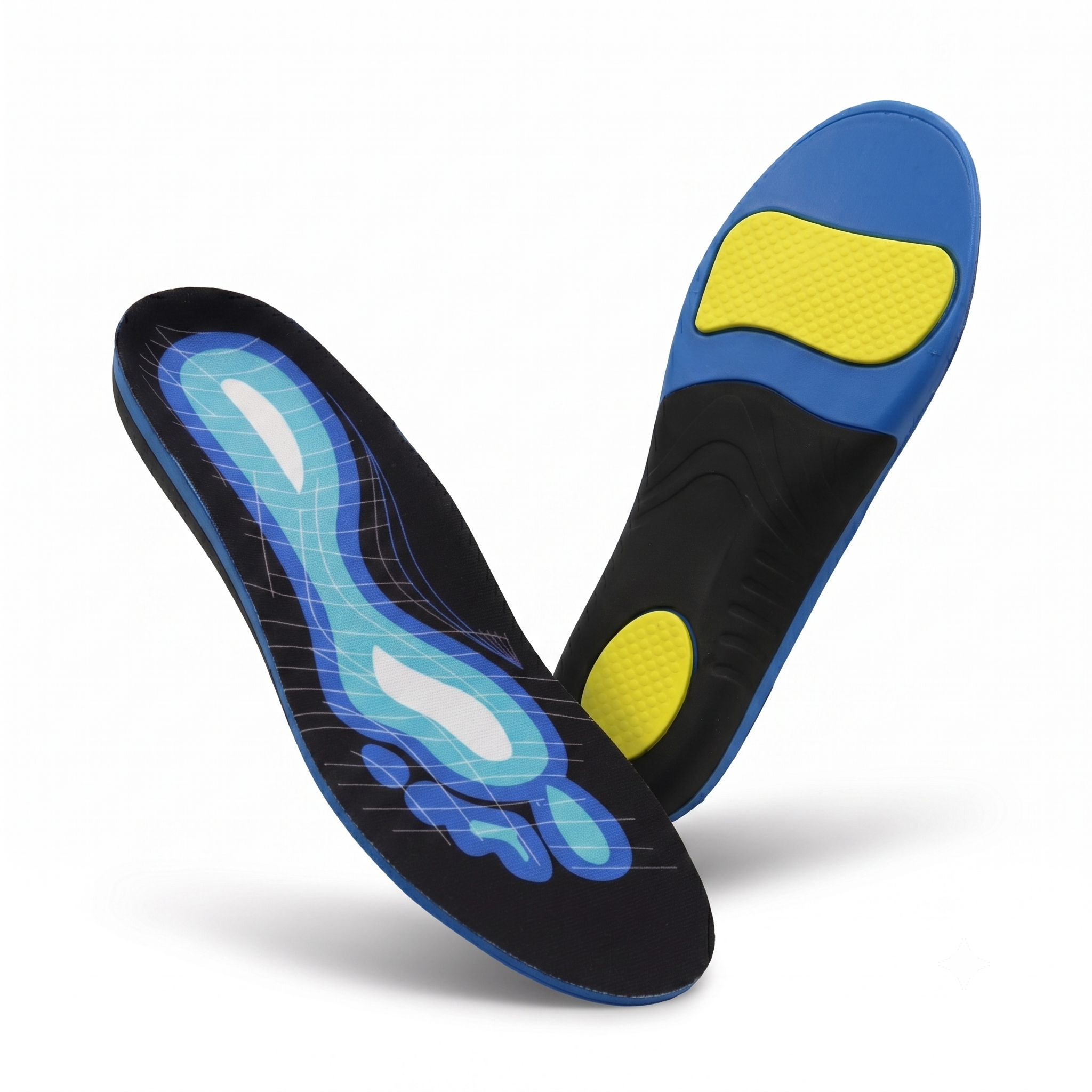 Blue EVA Yellow Gel Sports Insole