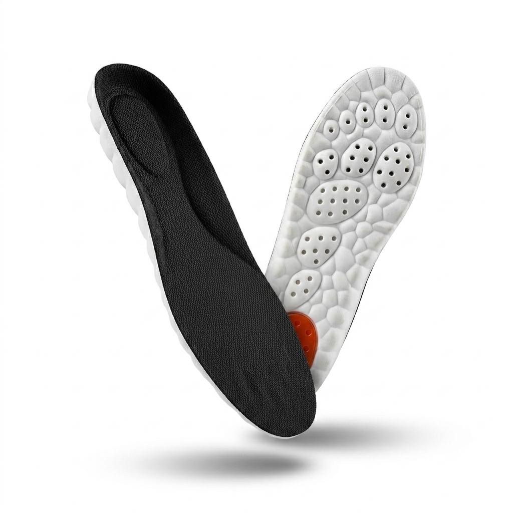 Podular Cushioning Sports Insole with Black Fabric Top