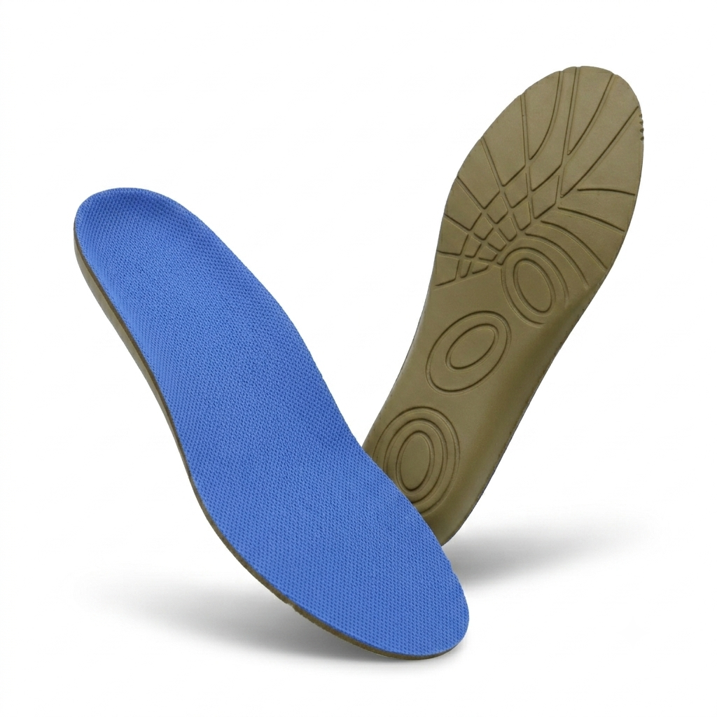 PU Leather Blue Gel Comfort Insole